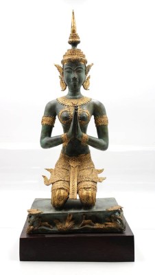 Auktion 366<br>Thepphanom-Statue, Tempelwächter, Bronze auf Holzsockel, ca. H-60cm [1]