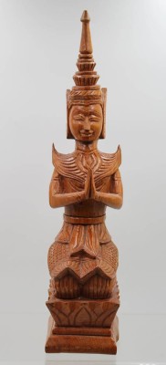 Auktion 366<br>thailändische Teppanom-Statue aus Holz, ca. H-44cm [1]