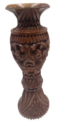 Auktion 366<br>hohe beschnitzte Holzvase, H-30 cm [1]