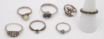 Auktion 366<br>7x div. Silberringe, ca. 19 gr [1]