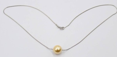 Auktion 366<br>Silberkette mit grosser Perle, 5,5 gr. [1]