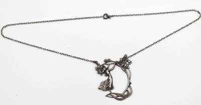 Auktion 366<br>925er Jugendstil-Collier, 6,8gr., ca. L-40cm [1]