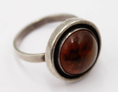 Auktion 366<br>Silberring-835- mit Bernstein, Georg Kramer, RG 54, 5 gr. [1]