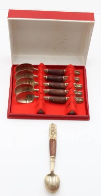 Auktion 366<br>6x Kaffeelöffel, Bronze, Thailand, ca. L-12cm [1]
