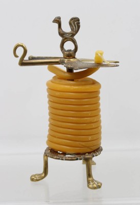 Auktion 366<br>Wachsstockhalter, Messing, gemarkt 