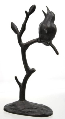 Auktion 366<br>Vogel auf geäst , Roland Paris (1894-1945), Bronze geschwärzt, monogrammiert, ca. H-21,5cm B-10cm [1]
