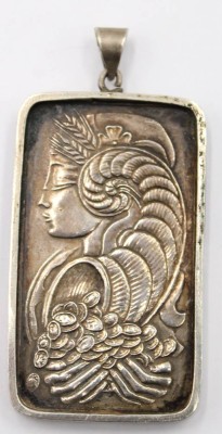 Auktion 366<br>Feinsilberbarren -999- als Anhänger, 1 Unze [1]