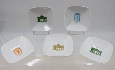 Auktion 366<br>5x kl. Schälchen, Rosenthal, Berlinmotive, je ca. 8 x 8cm [1]