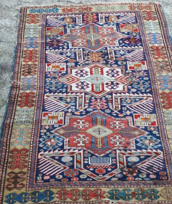 Auktion 366<br>antiker dünner Orientteppicvh, 188x94 cm, Altersspuren [1]