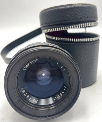 Auktion 366<br>PENTOR Objektiv, 1: 3.5, f=35mm, In Tasche, Funktion nicht geprüft, Alters & Gebrauchsspuren [1]