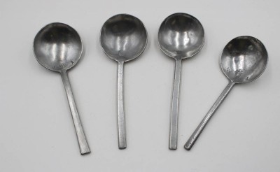 Auktion 366<br>4x Zinnlöffel, älter, ca. L-18cm [1]