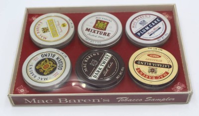 Auktion 366<br>Geschenkpackung Pfeifentabak Dosen, ,  6 Stück, wohl orig. verschlossen? ungeprüft [1]