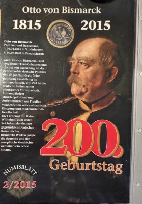 Auktion 366<br>10 Euro Numisbrief Otto von Bismarckr 2015, in Display [1]