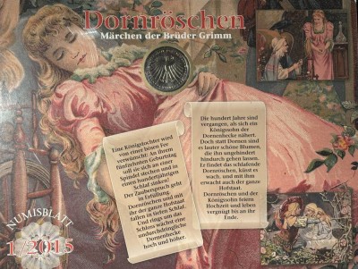 Auktion 366<br>10 Euro Numisbrief Dornröschen 2015, in Display [1]