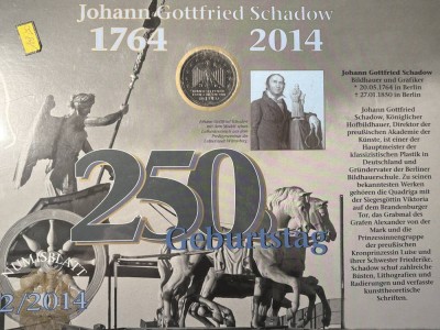 Auktion 366<br>10 Euro Numisbrief G. Schadow 2014, in Display [1]