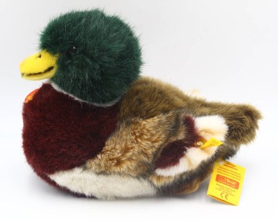 Auktion 366<br>gr. Steiff Enten Erpel, komplett und mint, Nr.073670, L-36 cm, Druckstimme [1]