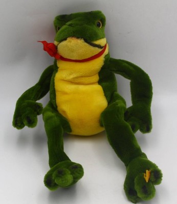 Auktion 366<br>gr. Steiff Frosch, Knopf/Fahne und mint, Nr. 6292/32 [1]