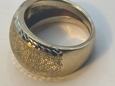 Auktion 366<br>Bicolor Silberring, RG 60, 3,1 gr. [1]