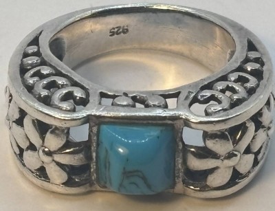 Auktion 366<br>massiver Silberring-925- mit Türkis, RG 58, 11,2 gr [1]