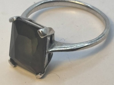 Auktion 366<br>Silberring-925- mit braunen Stein, RG 57, 3,1 gr. [1]