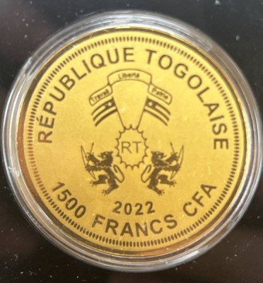 Auktion 366<br>Goldmünze-999- Mona Lisa, Togo, 1500 CFA, 2021 [1]