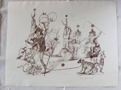 Auktion 366<br>Bele BACHEM (1916-2005), Zirkus, Lithographie, handsign. ungerahmt, BG   49 x 63cm [1]