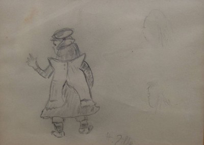 Auktion 366<br>Heinrich Zille (1858-1929), Bleistiftskizze, Mädchen, r.u. signiert, ger./Glas, RG 22 x 27cm [1]