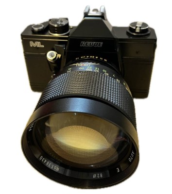 Auktion 366<br>REVUE ML Kamera m. PORST TELE Objektiv, 1:1.8/135mm MC AUTO, Funktion nicht geprüft, Alters & Gebrauchsspuren [1]