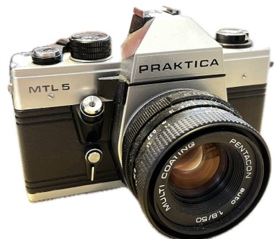 Auktion 366<br>PRAKTICA MTL 5 Kamera, inkl. Objektiv, Funktion nicht geprüft, Alters & Gebrauchsspuren [1]