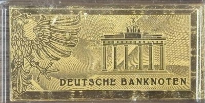 Auktion 366<br>Goldbarren 100 Mark, Gold-999-, 1/200 Unze, magnet. Plexiglasbehälter [1]