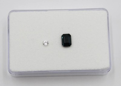 Auktion 366<br>kl. Brillant von von ca. 0,11ct sowie Turmalin von ca. 1,34ct [1]