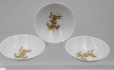 Auktion 366<br>3x Schalen, Rosenthal, Form Romance, Wiinblad, je H-3,5cm D-12,7cm [1]