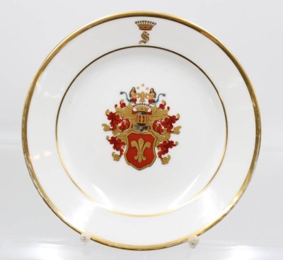 Auktion 366<br>Studentika-Wappenteller, , jug. Corps Boroussia Bonn, Schmising, C. Graf v., 1855, D-20cm [1]