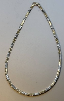 Auktion 366<br>Bicolor Silber-925- Halskette, L-43 cm, 21,4 gr [1]