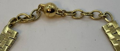 Auktion 366<br>Silber-925- Halskette, Patent Lange, Austria, vergoldet, Magnetverschluss, L-43 cm, 32,8 gr [1]