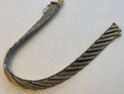 Auktion 366<br>bicolor Silber-925- Armband, Italy, L-19 cm, 22,5 gr [1]