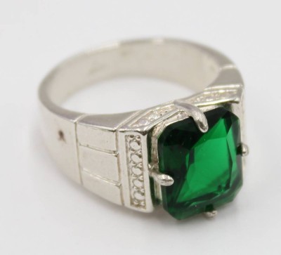 Auktion 366<br>Herrenring, Silber, grüner Stein, ca. 7,5gr, RG 62 [1]