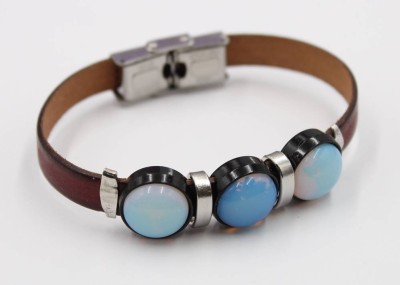 Auktion 366<br>Modeschmuck-Armband, Leder, ca. L-18cm [1]