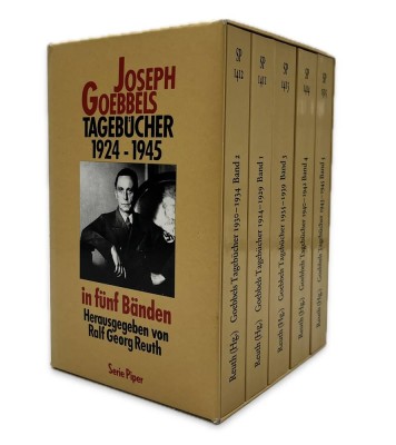 Auktion 366<br>Joseph Goebbels Tagebücher im Band,1924-1945, Herausgeber Ralf Georg Reuth, 1992, Gute Erhaltung [1]