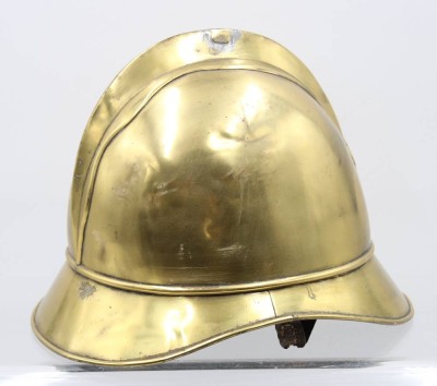 Auktion 366<br>Feuerwehrhelm, Messing, um 1900, Altersspuren [1]