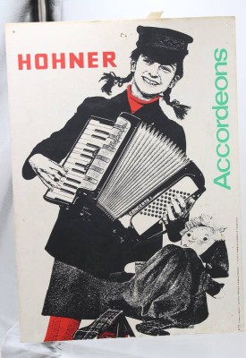 Auktion 366<br>2x div. Papp-Werbeaufsteller, Hohner, älter, ca. 42 x 30cm [1]