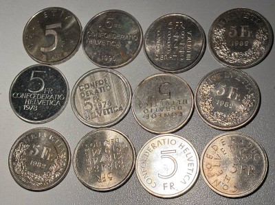 Auktion 366<br>23x 5 Franken Münzen, Schweiz [1]