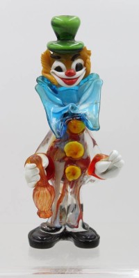 Auktion 366<br>Kunstglas-Clown, Murano, ca. H-25,5cm [1]