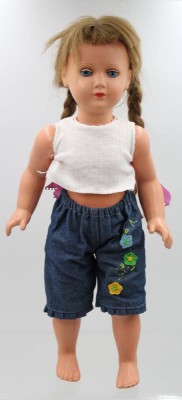 Auktion 366<br>Mädchen-Puppe, Schildkröt, bespielte Erhaltung, Mamastimme defekt, ca. H-47cm [1]