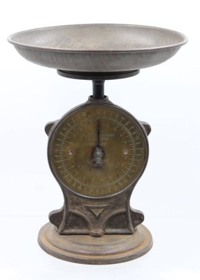 Auktion 366<br>alte Küchenwaage, Schaefer & Budenberg, Manchester, um 1920, ca. H-32cm [1]