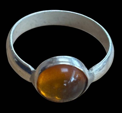 Auktion 366<br>Silberring-925- mit Bernstein, RG 58, 2,9 gr [1]