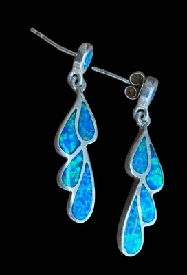 Auktion 366<br>Paar emaillierte Ohrhänger, Silber-925-, 4,4 gr. [1]