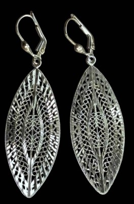 Auktion 366<br>Paar filigrane Ohrhänger, Silber-925-, vergoldet, H-ca, 6 cm, 3,5 gr.4 [1]