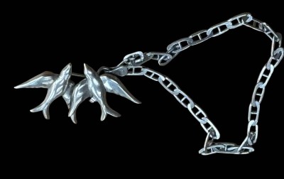 Auktion 366<br>Silber-925- Armkettchen mit Brosche-Vogelpaar, S-830-, L-19 cm, zus. 4,2 gr [1]