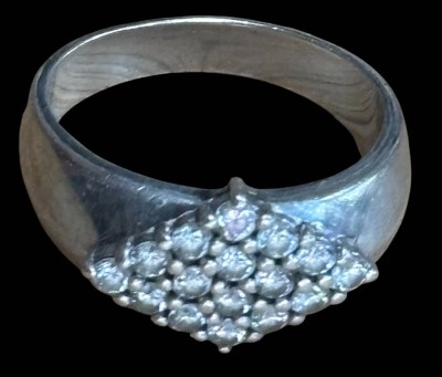 Auktion 366<br>Silberring-925- mit  klaren Steinen, RG 63, 6 gr. [1]